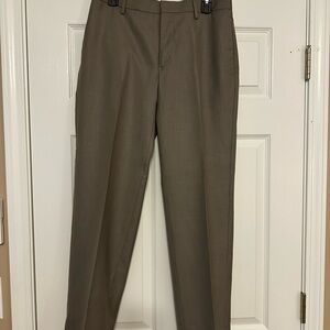 Banana Republic Brown Dress Pants Flat-Front Wool-Blend
